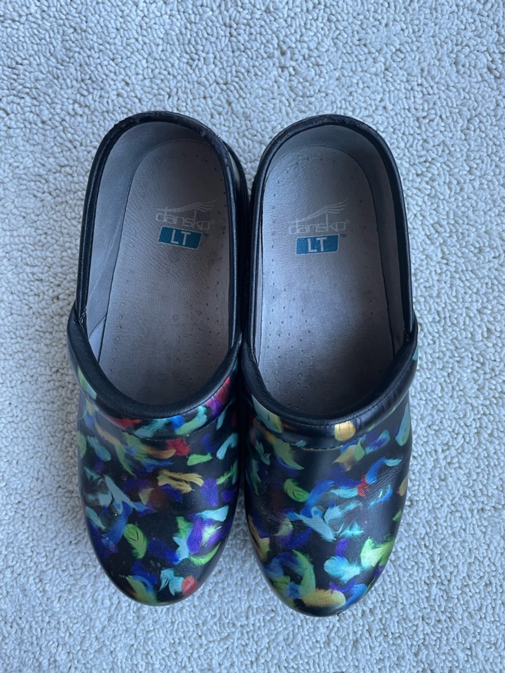 Dansko Multicolor Leather Clogs, Size 39 (8 1/2) - Picture 4 of 7